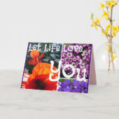 人生を愛してフローラグリーティングカードを取得 カード (黄色い花)