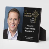 人生を愛する思い出のお祝い葬儀記念 フォトプラーク (側面)