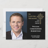 人生を愛する思い出のお祝い葬儀記念 招待状 (正面)