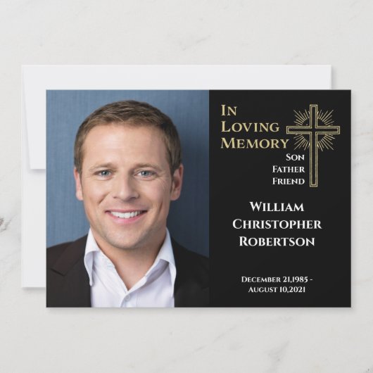 人生を愛する思い出のお祝い葬儀記念 招待状 (正面)