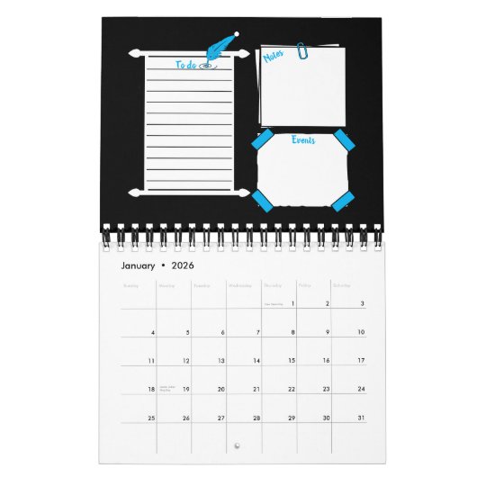 人生を整理する カレンダー (1月 2026)