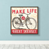 人生を旅素晴らし引用文 キャンバスプリント (インサイチュ (ウッドフロア))