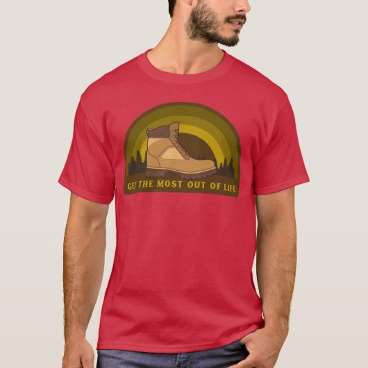 人生を最大限に楽しむキャンプギフト Tシャツ (正面)