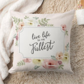 人生を最大限に生きる装飾用クッション クッション (ブランケット)