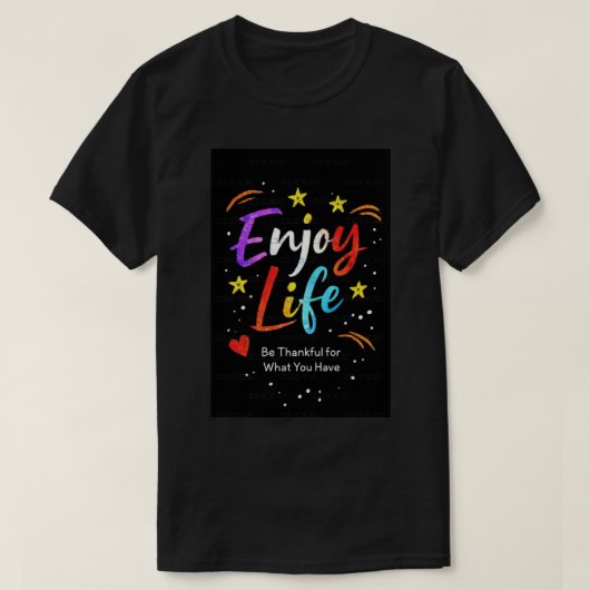 人生を楽しもう Tシャツ (デザイン正面)