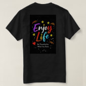 人生を楽しもう Tシャツ (デザイン裏面)