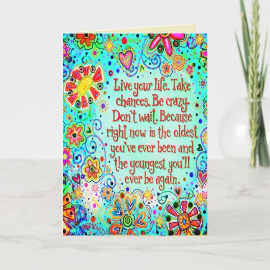 人生を生きる感動的引用文 カード (正面)