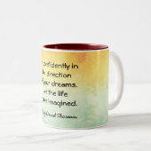 人生を生きる – コーヒーマグ ツートーンマグカップ (正面右)