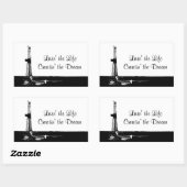 「人生を生きる」ステッカー 長方形シール (シート)