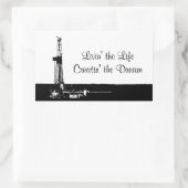 「人生を生きる」ステッカー 長方形シール (バッグ)