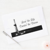 「人生を生きる」ステッカー 長方形シール (封筒)