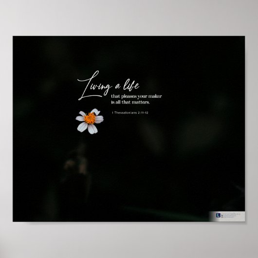 人生を生きる（1テサロニケ2:11-12） ポスター (正面)