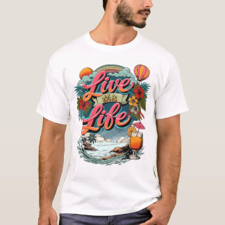 人生を生きる Tシャツ