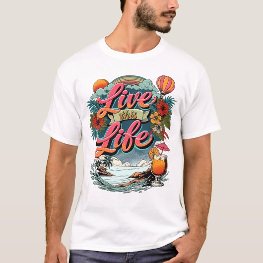 人生を生きる Tシャツ (正面)