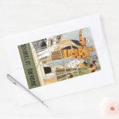 人生を発見:ボンボヤージュ 長方形シール (封筒)