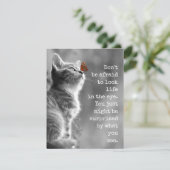 人生を目の中でキュートなやる気を起こさせる引用文 カード (スタンド正面)