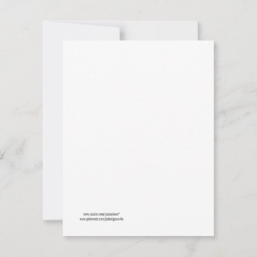 人生を目の中でキュートなやる気を起こさせる引用文 カード (裏面)