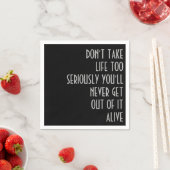 人生を真剣に考え過ぎるな スタンダードカクテルナプキン (インサイチュ)