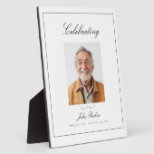 「人生を祝う」写真付き葬儀記念プレート フォトプラーク (側面)