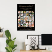 人生を称えるメモリアル　引用33　写真コラージュ ポスター (ホームオフィス)