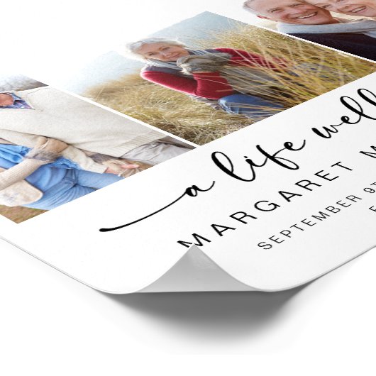 人生を称える写真メモリアルプリント ポスター (角)