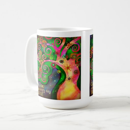 人生を素晴らしく作る コーヒーマグカップ (正面左)