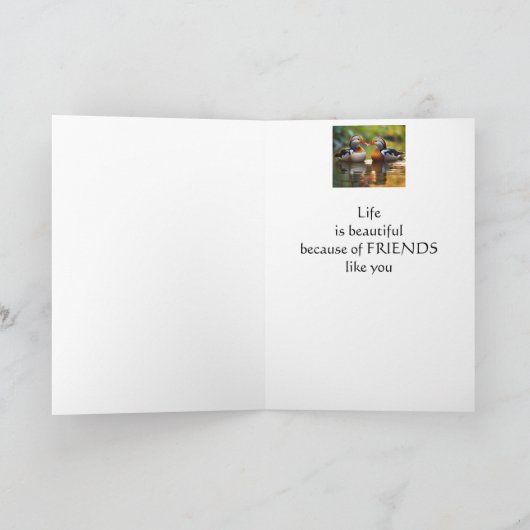 人生を美しくしてくれたお友達に感謝 カード (内部)