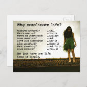 人生を複雑にする名言 ポストカード (正面/裏面)