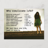 人生を複雑にする名言 ポストカード (正面)