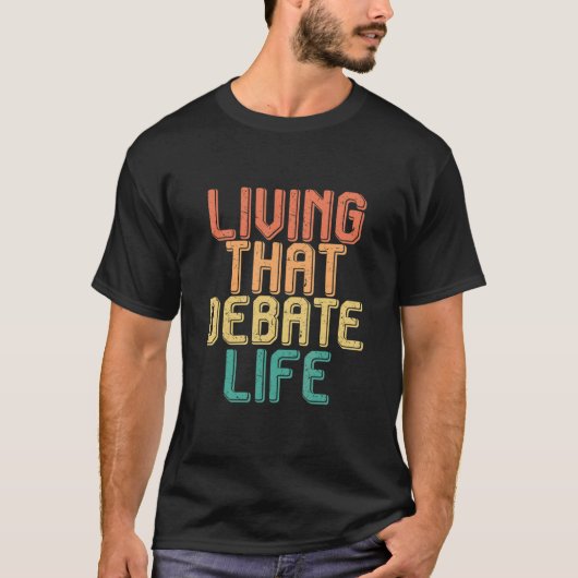 人生を議論しよう Vintage living Tシャツ (正面)