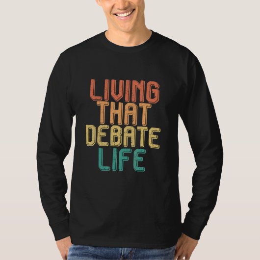 人生を議論しよう Vintage living Tシャツ (正面)