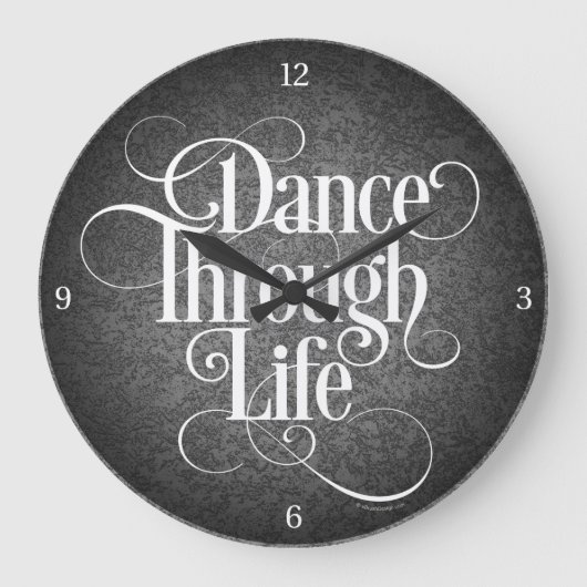 人生を踊りながら生きる ラージ壁時計 (正面)