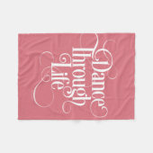 人生を踊る フリースブランケット (正面(横))