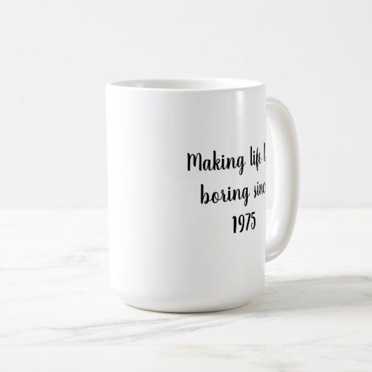 . .人生を退屈なものから減らすモーレカスタムン コーヒーマグカップ (正面右)