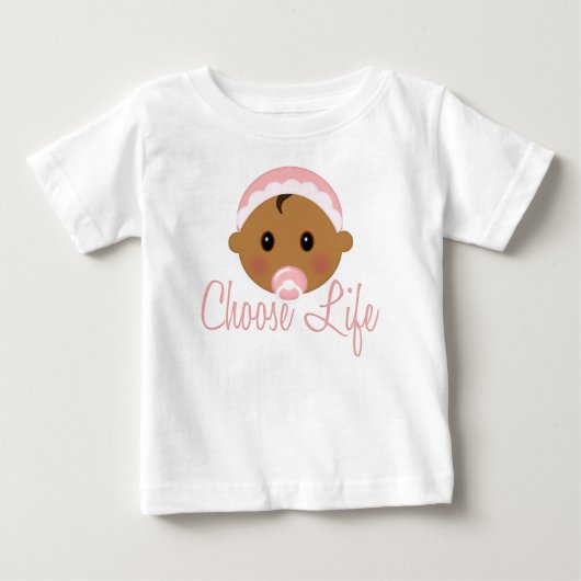人生を選ぶ（女の子） ベビーTシャツ (正面)