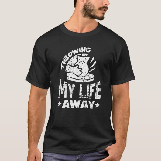 人生を陶芸に捧げる 陶器趣味用窯 T Tシャツ (正面)