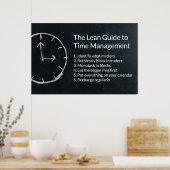 人生を集中させる：時間の管理に関するリーンガイド ポスター (キッチン)