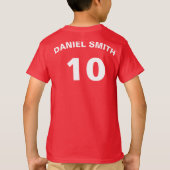 人生を食べよりサッカー遊を選ぶ Tシャツ (裏面)