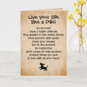 人生を…犬の質 カード (黄色い花)