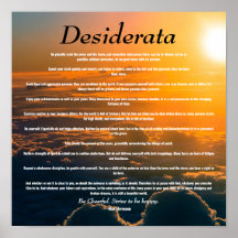 人生インスパイアに関する詩， Desiderata