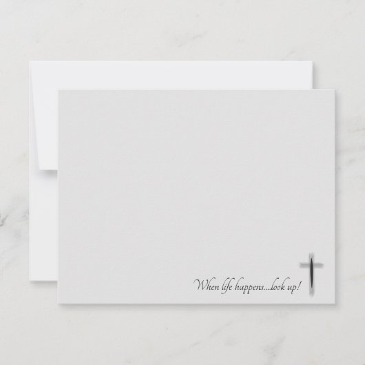 人生カスタムが起こる時は十字架を見上げる ノートカード (正面)