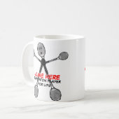 人生カスタムのためのバドミントン選手 コーヒーマグカップ (正面左)