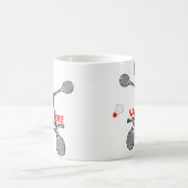 人生カスタムのためのバドミントン選手 コーヒーマグカップ (中央)