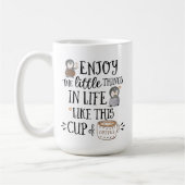 人生カスタムの小さ楽しむなこと コーヒーマグカップ (左)