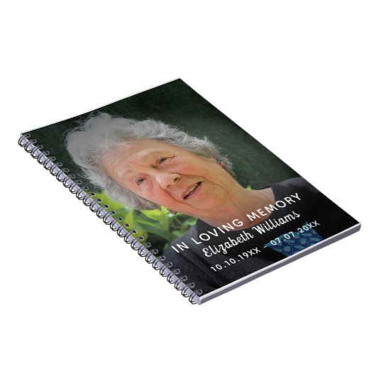 人生カスタムの愛する記憶のお祝いの中の写真 ノートブック (右側)