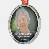 人生カスタムの愛する記憶のお祝いの中の写真 メタルオーナメント (左)