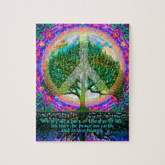 人生カスタム平和のメッセージツリー ジグソーパズル (縦)