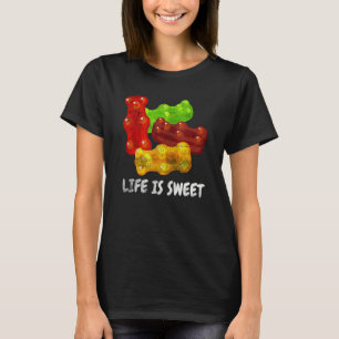 人生クールは甘いグミベアフルーツ菓子ディストリクト Tシャツ