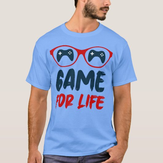 人生ゲームのビデオゲームプレイヤー ゲーマー ゲームギフト Tシャツ (正面)