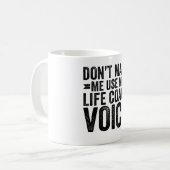 人生コーチの声を使わせないで コーヒーマグカップ (正面左)